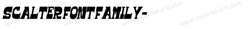 Scalter Font Family字体转换